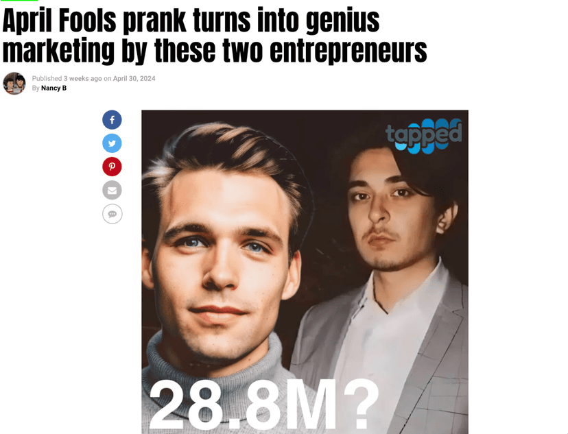 April Fools Article Cover